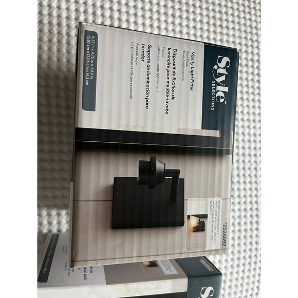 TWO Style Selections Transitional Vanity Light Fitter Black Finish NEW - Picture 2 of 3